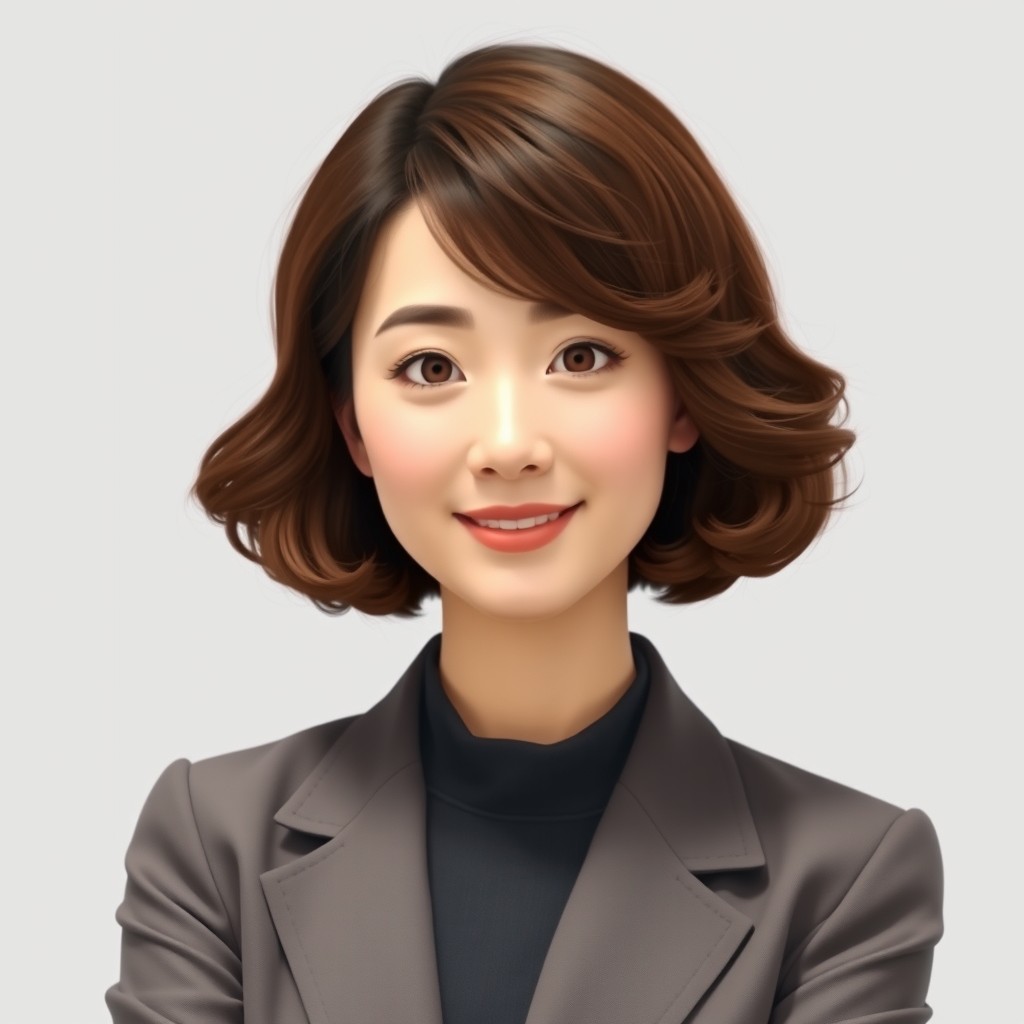 A woman in her late 30s, acting as a Korean language teacher