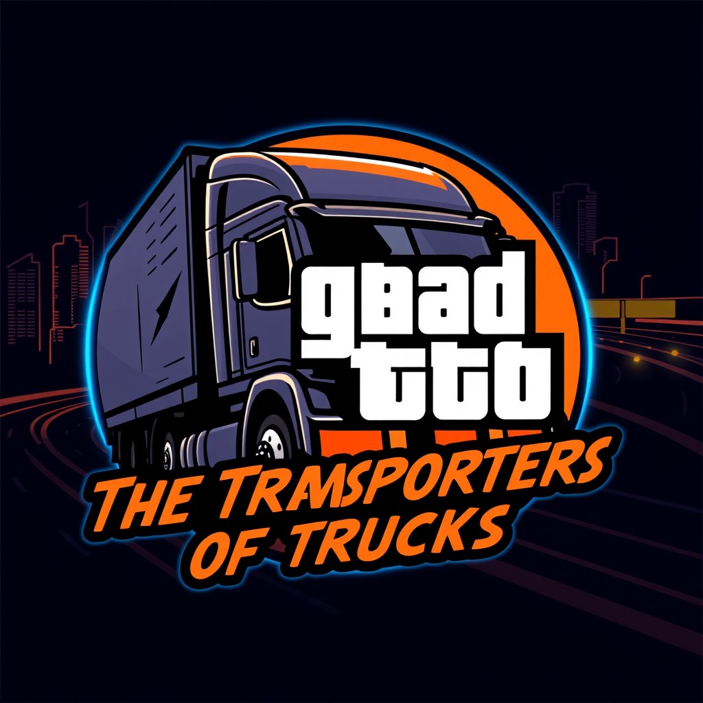 A logo design for 'GTA Online: The Transporters of Trucks'