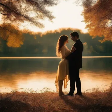 In a romantic setting, the depth of his love was fully appreciated by his partner.