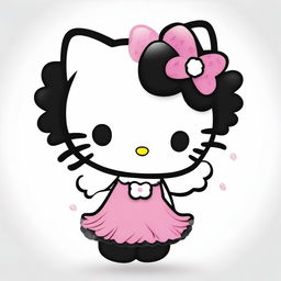 This is a high-quality digital art image featuring Hello Kitty with a twist