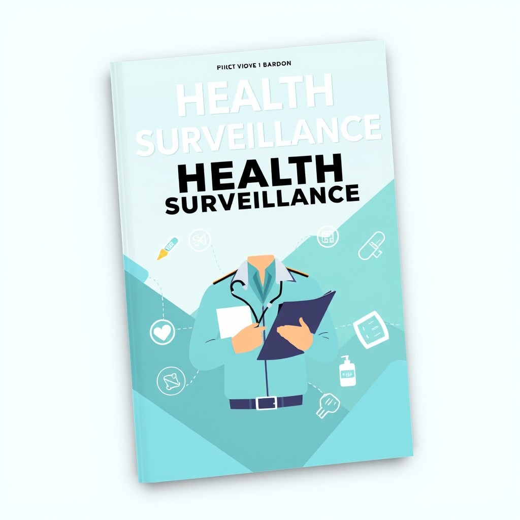 A modern ebook cover design focused on the theme of Health Surveillance for food establishments