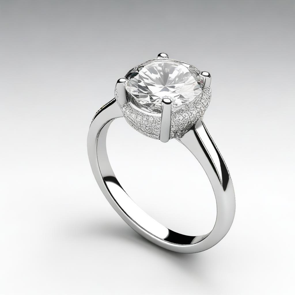 An image showcasing a meticulously designed engagement ring