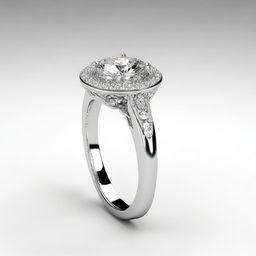 An image showcasing a meticulously designed engagement ring