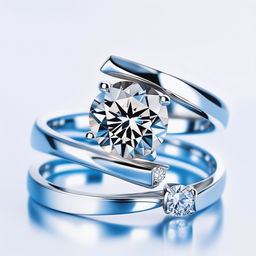 A collection of high-quality digital images, each depicting a unique variation of an engagement ring