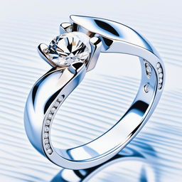 A high-quality digital image of an elegant engagement ring, featuring two brilliant diamonds set in a lustrous white gold band