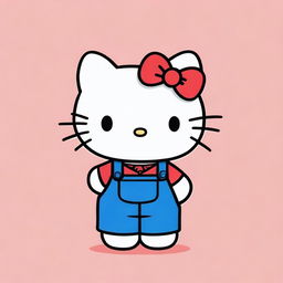 A high-quality digital art featuring the beloved character, Hello Kitty