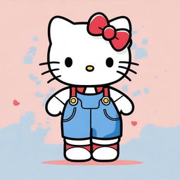 A high-quality digital art featuring the beloved character, Hello Kitty