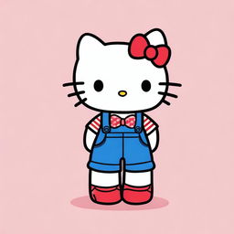 A high-quality digital art featuring the beloved character, Hello Kitty