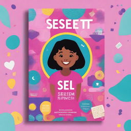 A high-quality book cover design featuring a bold and playful font spelling 'Self Esteem WordSearch Puzzles'