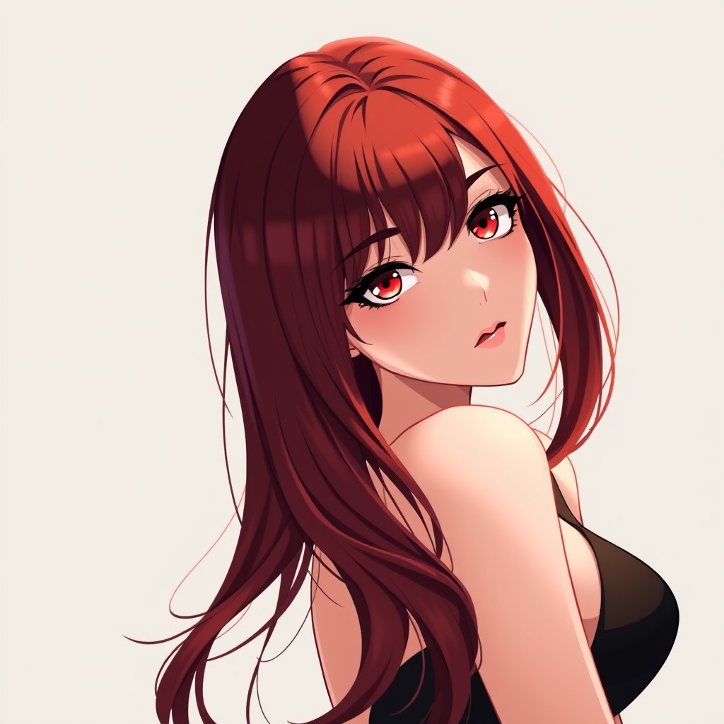 A captivating anime-style illustration of a woman named Joly, aged 46