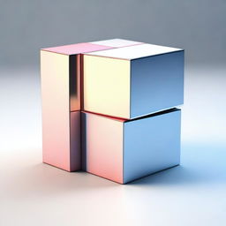 A digital art piece displaying a unique arrangement of cubes