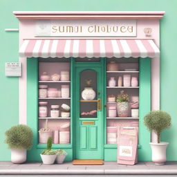 An image of a charming shop named 'Sunclover'