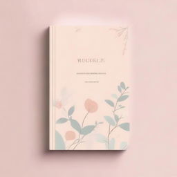 A high-quality digital art image of an aesthetic book cover for a daily journal planner