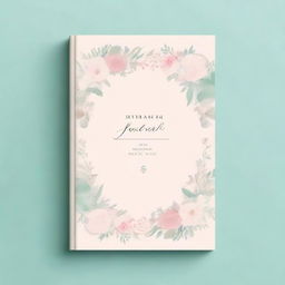 A high-quality digital art image of an aesthetic book cover for a daily journal planner