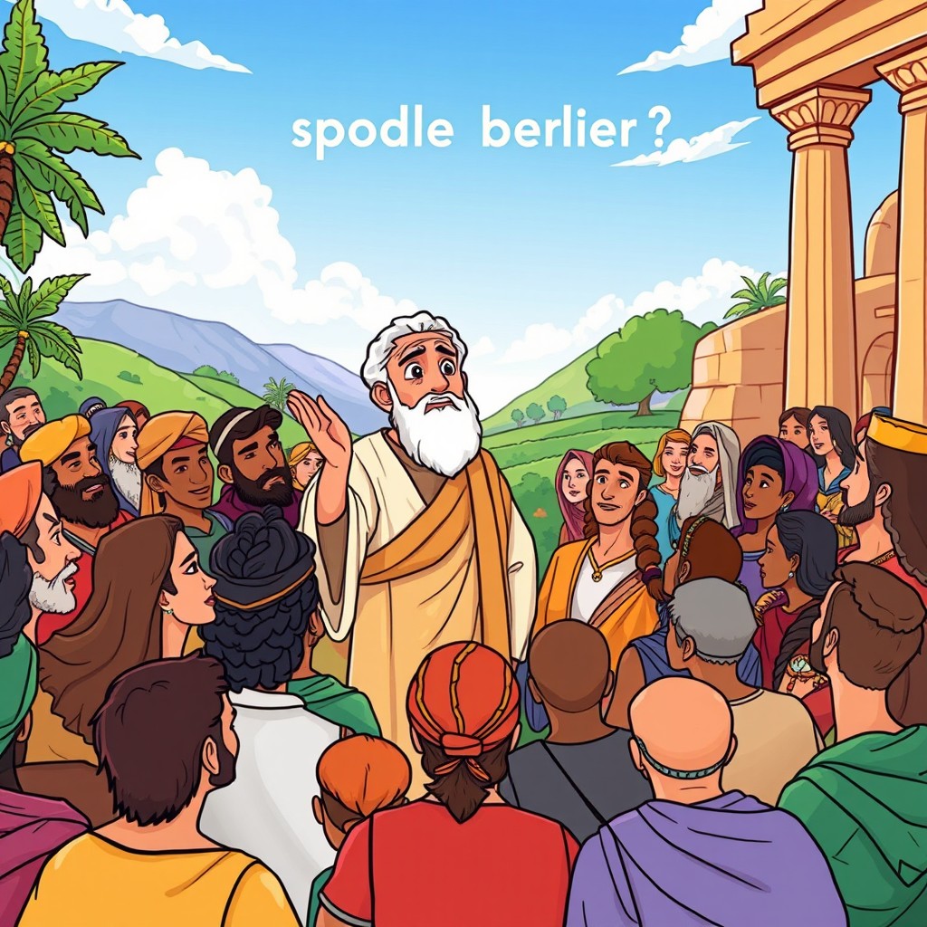 A cartoon illustration depicting the Apostle Paul breaking barriers with his message