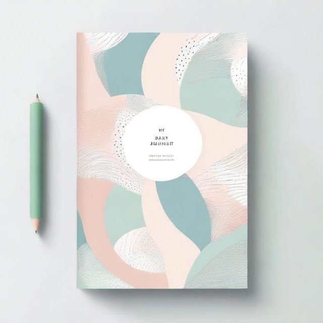 A high-quality digital art image of an abstract book cover for a daily journal planner