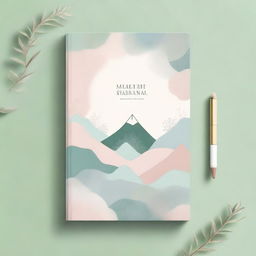 A high-quality digital art image of an abstract, nature-inspired book cover for a daily journal planner