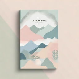 A high-quality digital art image of an abstract, nature-inspired book cover for a daily journal planner