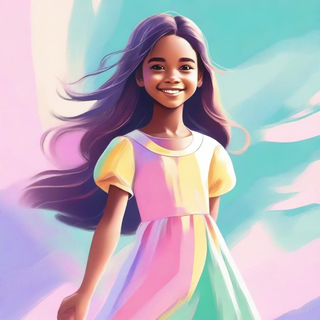 A high-quality digital art piece featuring a young girl