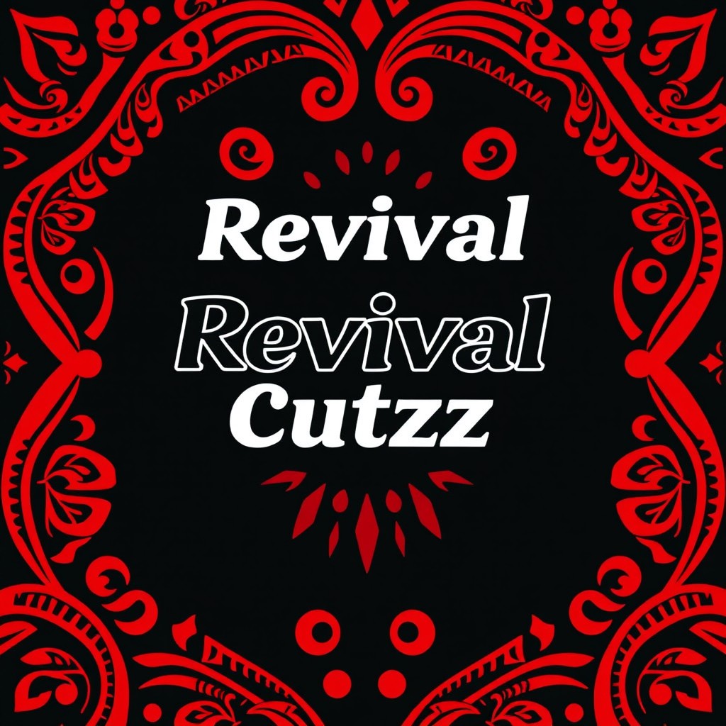An eye-catching and modern Instagram profile picture design featuring the text 'Revival Cutzz' prominently