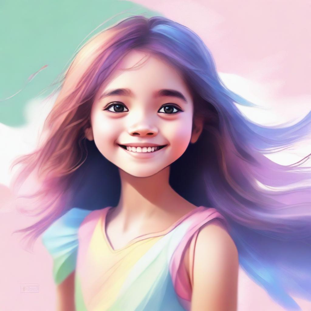 A high-quality digital art piece featuring a young girl