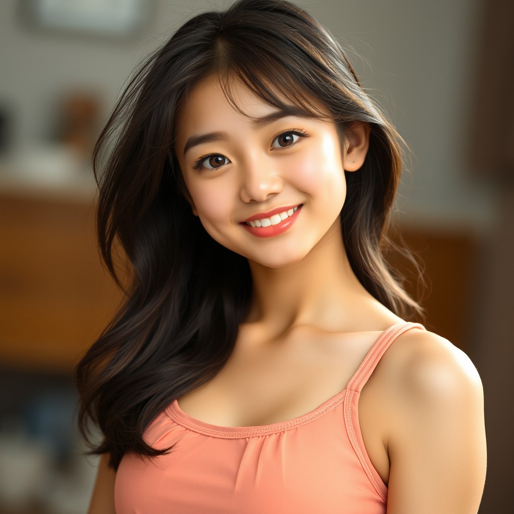 A sweet 23-year-old girl with a petite and well-groomed appearance
