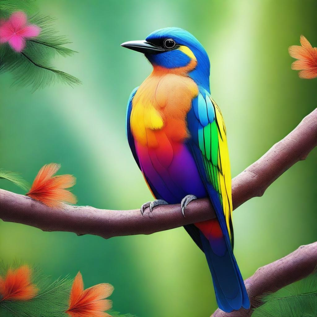 A top-quality digital art image showcasing a rare bird called Penil