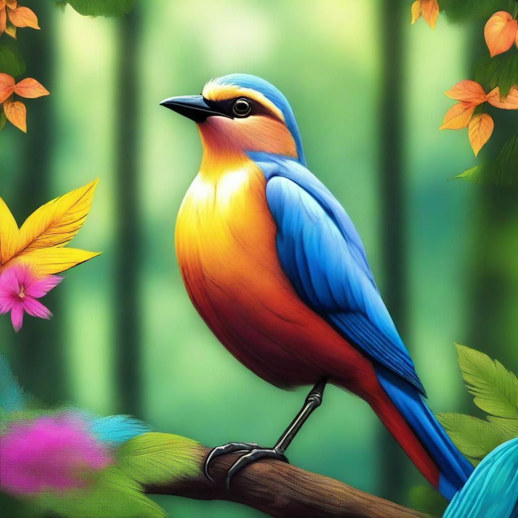 A top-quality digital art image showcasing a rare bird called Penil