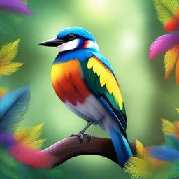 A top-quality digital art image showcasing a rare bird called Penil