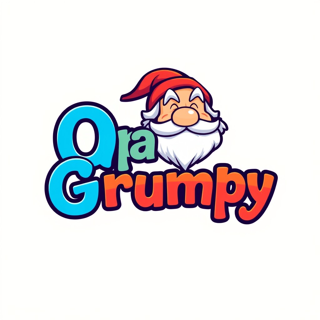 A logo design featuring the text 'Opa Grumpy' in a playful, colorful font