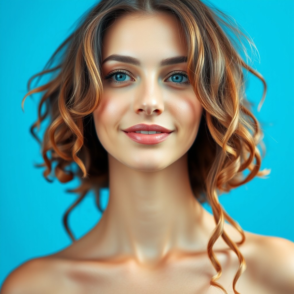 A vibrant image featuring a clean, bright blue background that enhances the subject in the foreground