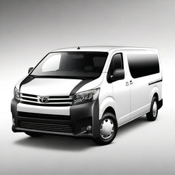 A high-quality digital art image of a Toyota Pro Ace van in a detailed and realistic style