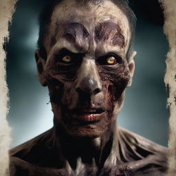 A high-quality, digital art image featuring a man with rotting skin