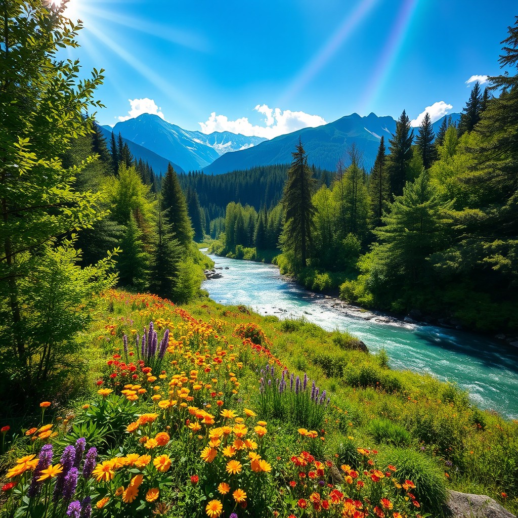Breathtaking Landscapes: Lush Forests, Crystal Rivers, and Majestic ...