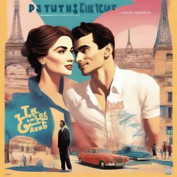 This is a high-quality movie poster for 'The Pitucos Goes to Paris', starring Jakéma Charhon and Henri Sampaio