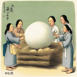 Historical depiction of the first time mochi was introduced in Indonesia, with focus on positive cultural exchange