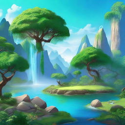 A high-quality digital art image showcasing the beauty of Eden