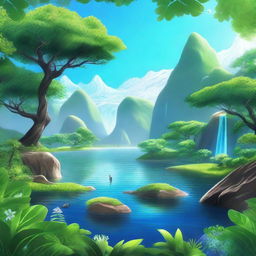 A high-quality digital art image showcasing the beauty of Eden