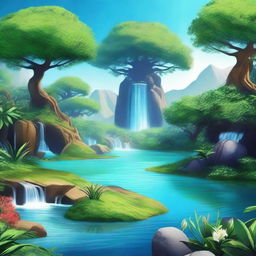 A high-quality digital art image showcasing the beauty of Eden