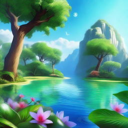 A high-quality digital art image showcasing the beauty of Eden