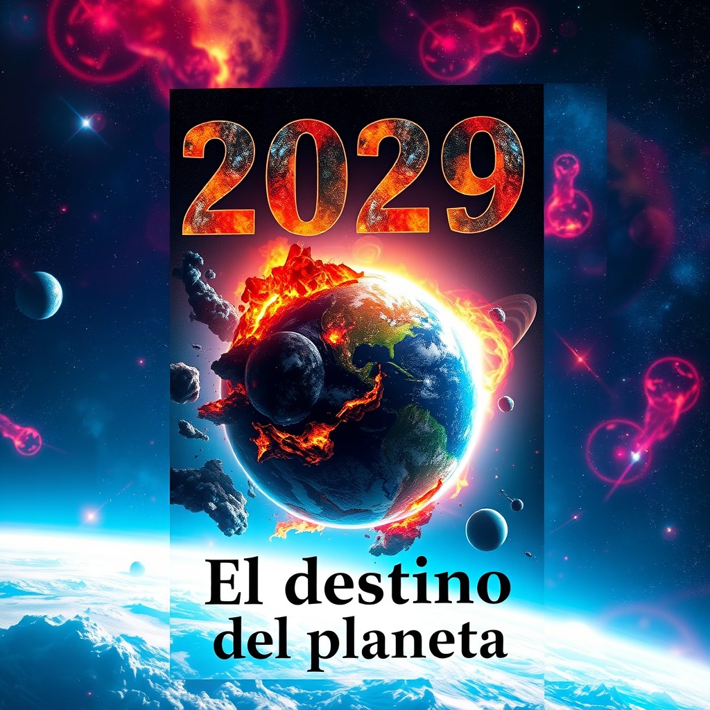 A stunning space-themed book cover featuring a large, bold text that reads "2029" prominently displayed at the top