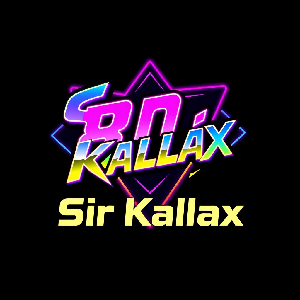 An 80's inspired logo designed for the gamertag 'SirKallax'