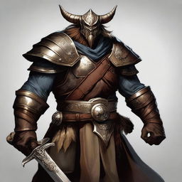 A concept art of a bronze Dragonborn Viking from the Dungeons and Dragons universe