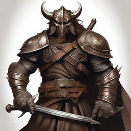 This is a high-quality digital art piece showcasing a bronze Dragonborn Viking, a character from the Dungeons and Dragons universe