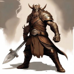 A high-quality digital art piece depicting a bronze-colored Dragonborn Viking from the Dungeons and Dragons universe