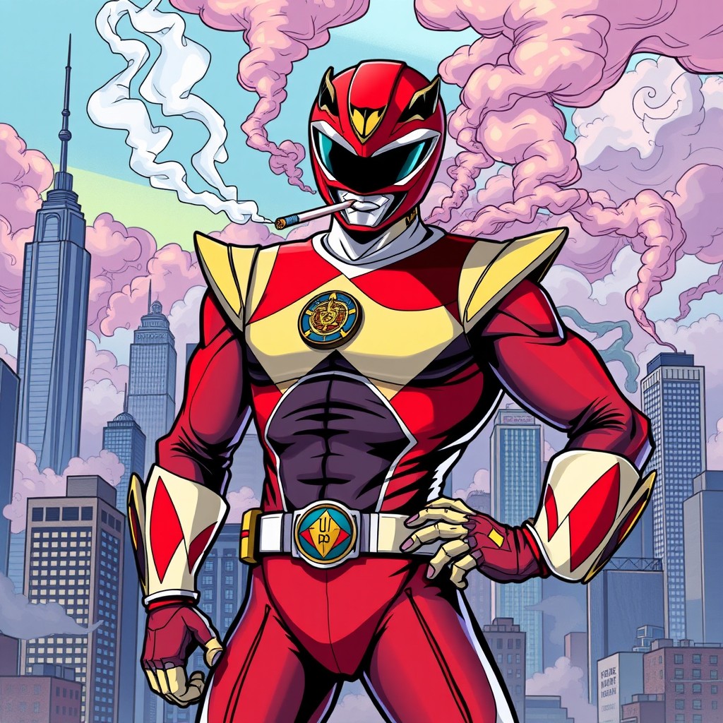 Power Ranger Rebellion: Edgy Urban Illustration