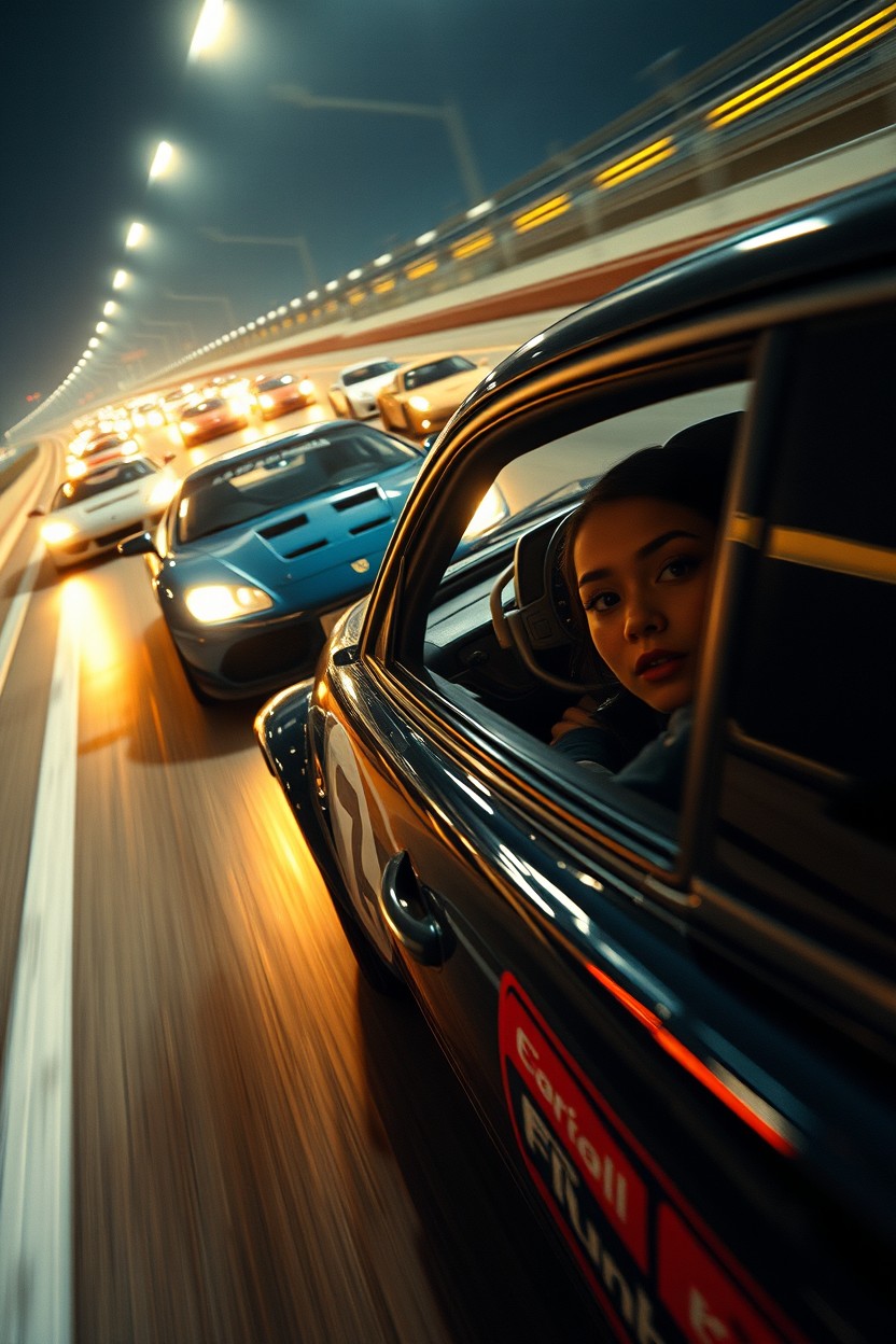 High-Speed Tension: A Racer's Dilemma and Rina's Unexpected Presence
