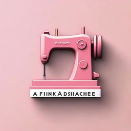 A 3D logo featuring a sewing machine with the inscription 'Afink Design'