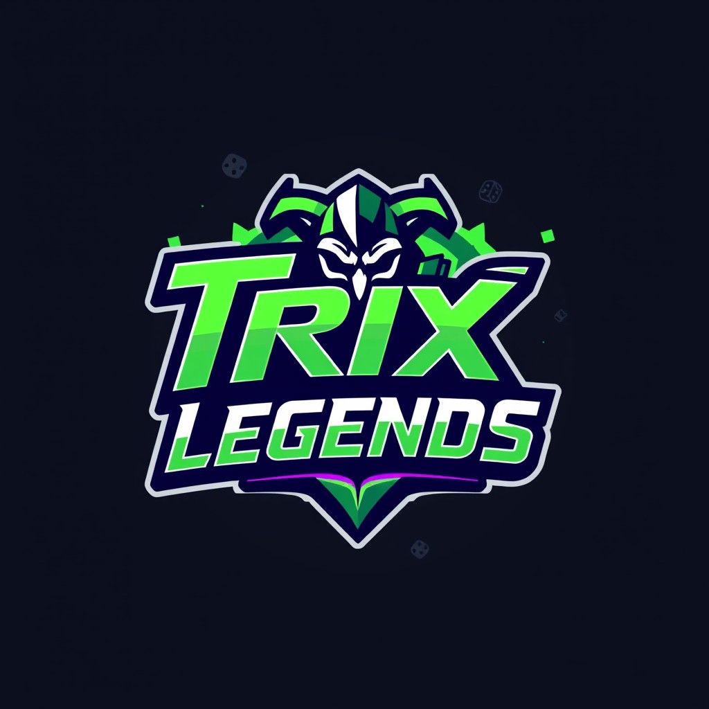 A logo design for a gaming club named 'Trix Legends'