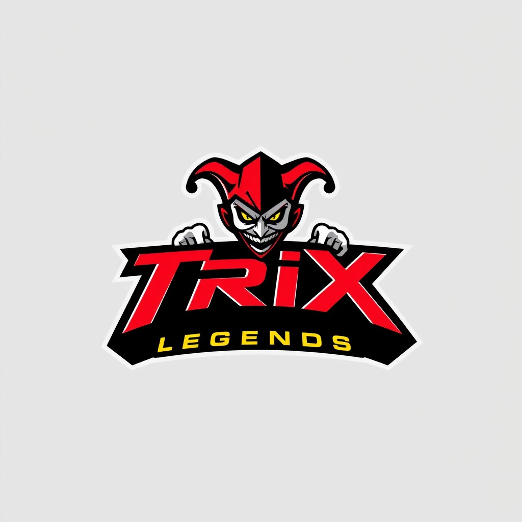 A logo design for a gaming club named 'Trix Legends'